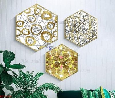Ảnh gốc File bộ tranh treo hiện đại HD71295 (nét căng) in mica