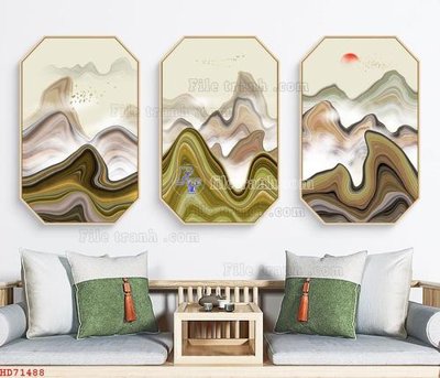 File PSD File bộ tranh treo hiện đại HD71488 (gốc) nhiều lớp (multi-layer)