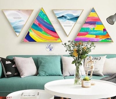 File gốc File bộ tranh treo hiện đại HD71497 (in tráng gương) ốp tường