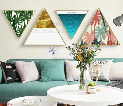 Ảnh gốc File bộ tranh treo hiện đại HD71534 (nét căng) in mica