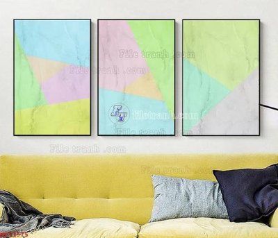 File tranh File bộ tranh treo hiện đại HD71575 (bản gốc) trang trí văn phòng