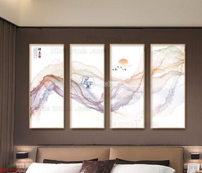 Download file File bộ tranh treo hiện đại HD71597 (gốc) in mica đèn LED