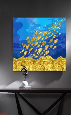 File tranh File bộ tranh treo hiện đại HD71707 (gốc) in trên kính