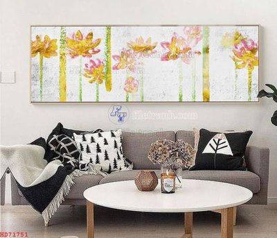 Tải file File bộ tranh treo hiện đại HD71751 (gốc) chủ đề hoa sen