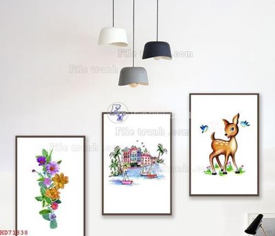 File in trần File bộ tranh treo hiện đại HD71838 (bản gốc) trời sao