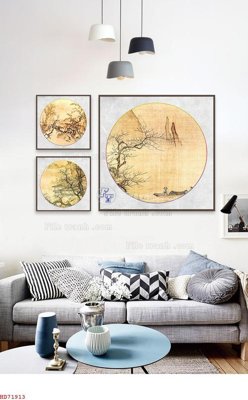 File PSD File bộ tranh treo hiện đại HD71913 (gốc) nhiều lớp (multi-layer)