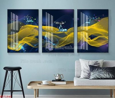 File tranh File bộ tranh treo hiện đại HD71945 (bản gốc) treo quán cafe