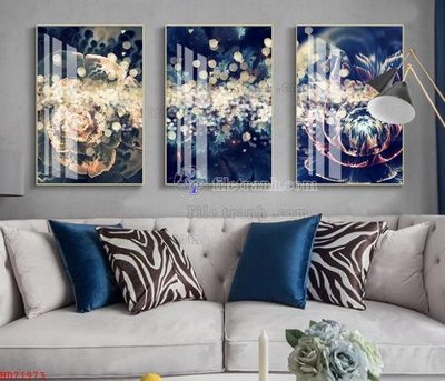 File ảnh File bộ tranh treo hiện đại HD71973 (gốc) in PP, decal