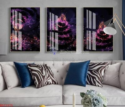 File tranh File bộ tranh treo hiện đại HD71975 (gốc) chủ đề trừu tượng