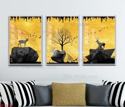 File gốc File bộ tranh treo hiện đại HD72158 (phong cách) cổ điển