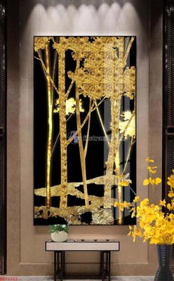 File in trần File bộ tranh treo hiện đại HD72203 (file gốc) hoa văn 3D