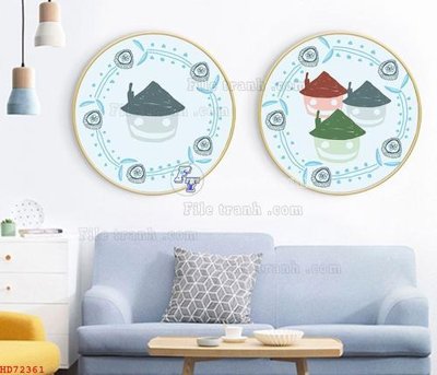 File gốc File bộ tranh treo hiện đại HD72361 (bản quyền) cho in ấn