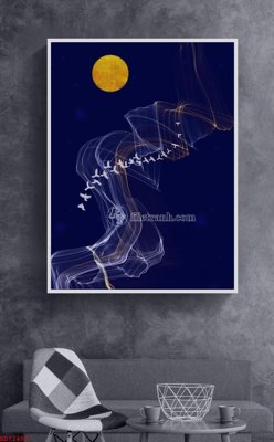 File gốc File bộ tranh treo hiện đại HD72406 (in tráng gương) ốp tường