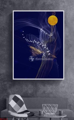 File in lụa File bộ tranh treo hiện đại HD72414 (chất lượng cao) File bộ tranh treo hiện đại HD72414