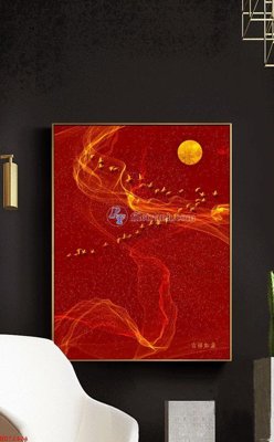 File gốc File bộ tranh treo hiện đại HD72484 (in lụa) hoa văn cổ điển