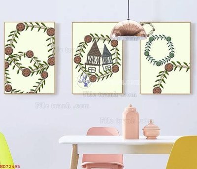 File in trần File bộ tranh treo hiện đại HD72495 (bản gốc) trời sao