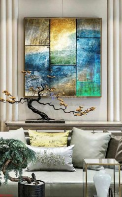 Download file gốc File bộ tranh treo hiện đại HD72654 (in lụa) cao cấp