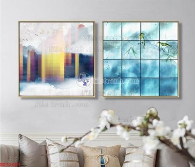 Download file File bộ tranh treo hiện đại HD72669 (gốc) in mica cao cấp