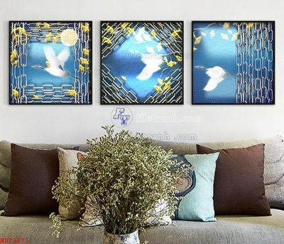 Download file File bộ tranh treo hiện đại HD72671 (gốc) in mica đèn LED