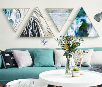 File tranh trang trí File bộ tranh treo hiện đại HD72855 (file gốc)