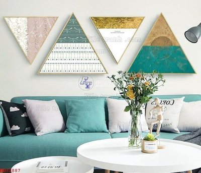 File gốc File bộ tranh treo hiện đại HD72887 (in tráng gương) nghệ thuật