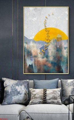 Ảnh gốc File bộ tranh treo hiện đại HD72941 (nét căng) in mica