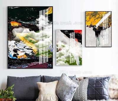 File in trần File bộ tranh treo hiện đại HD72994 (bản gốc) mây trời