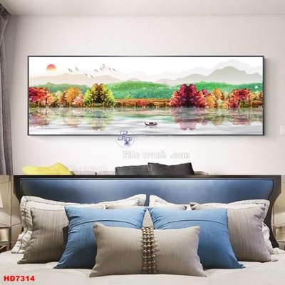 File in trần File tranh bộ hiện đại HD7314 (bản gốc) hoa văn