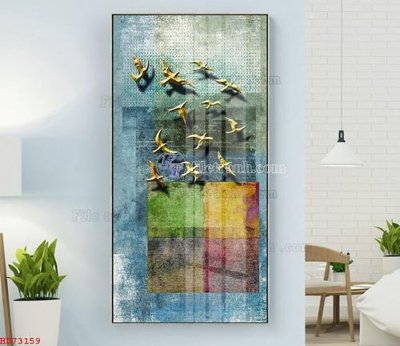 Tải file File bộ tranh treo hiện đại HD73159 (ảnh gốc) in gạch 3D