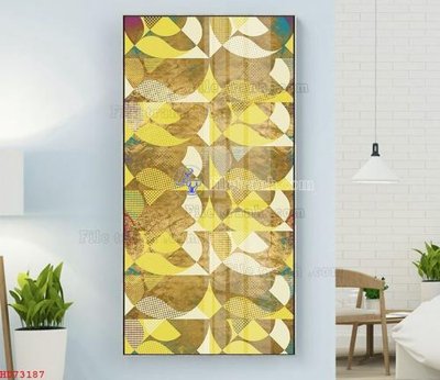 Download file gốc File bộ tranh treo hiện đại HD73187 (in lụa) hoa lá