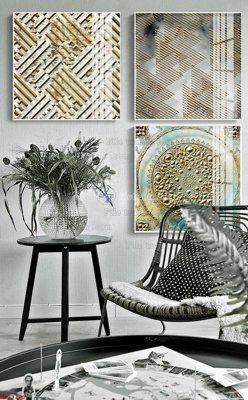 File PSD File bộ tranh treo hiện đại HD73198 (nguyên gốc) chất lượng cao