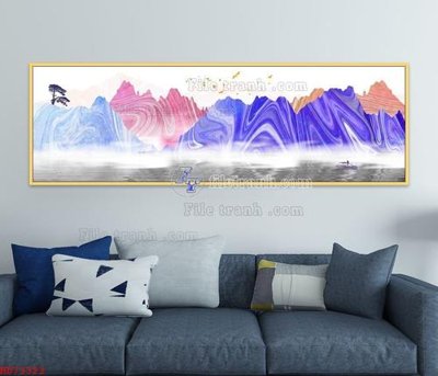 File in trần File bộ tranh treo hiện đại HD73323 (bản gốc) hoa văn