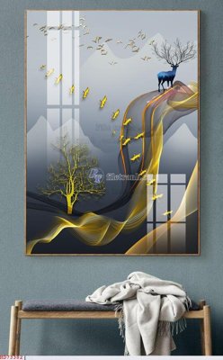 File gốc File bộ tranh treo hiện đại HD73382 (in lụa) trang trí tường