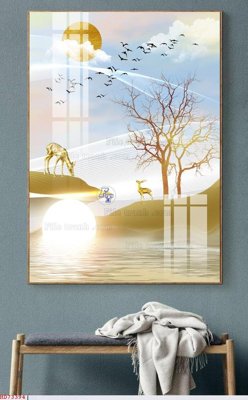 Ảnh mô tả file gốc in mica File bộ tranh treo hiện đại HD73394