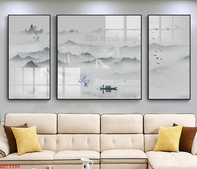 Chi tiết file gốc File bộ tranh treo hiện đại HD73398 (cho in tráng gương)