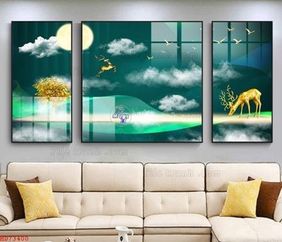 File in trần File bộ tranh treo hiện đại HD73400 (bản gốc) phong cảnh
