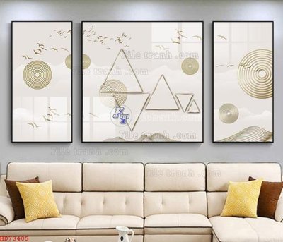 File tranh File bộ tranh treo hiện đại HD73405 (bản gốc) treo quán cafe