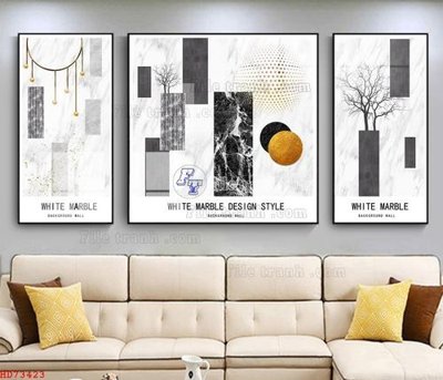 File tranh File bộ tranh treo hiện đại HD73423 (gốc) phong cách tối giản