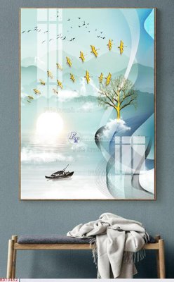 File in trần File bộ tranh treo hiện đại HD73452 (bản gốc) bầu trời
