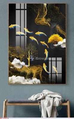 File gốc File bộ tranh treo hiện đại HD73453 (in mica) trang trí