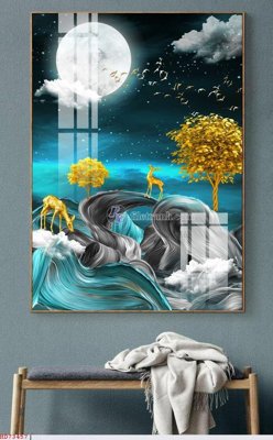 File in trần File bộ tranh treo hiện đại HD73457 (bản gốc) phong cảnh