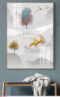 File tranh File bộ tranh treo hiện đại HD73467 (gốc) in vải canvas