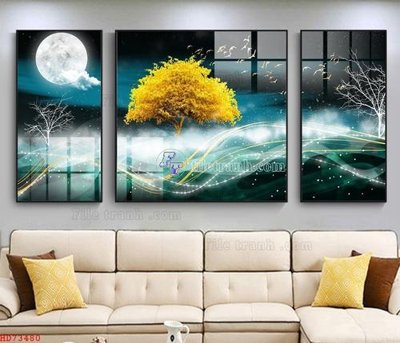 Tải file gốc File bộ tranh treo hiện đại HD73480 dùng cho in ấn