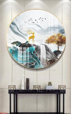 File tranh File bộ tranh treo hiện đại HD73512 (bản gốc) in lụa 5D