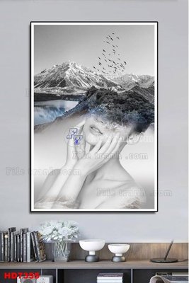 File in ấn File tranh bộ hiện đại HD7355 (bản gốc) cao cấp