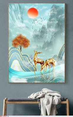 File ảnh gốc File bộ tranh treo hiện đại HD73607 (chuyên in mica)