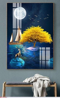 File tranh gốc PSD File bộ tranh treo hiện đại HD73644 còn nguyên layer