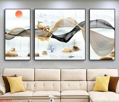 Tải file File bộ tranh treo hiện đại HD73651 (gốc) làm file thiết kế