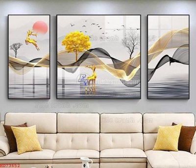 File in mica File bộ tranh treo hiện đại HD73652 (bản gốc) sắc sảo