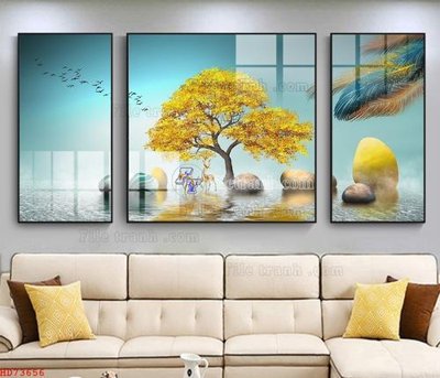 File in ấn chuyên nghiệp File bộ tranh treo hiện đại HD73656 (file gốc)
